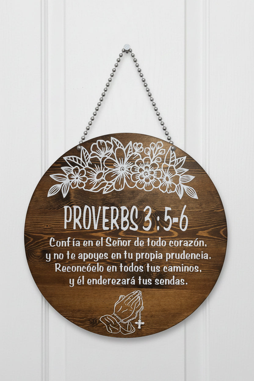 Floral Proverbs Wood Rounds 