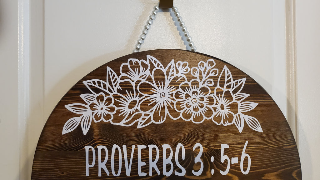 Floral Wood Round