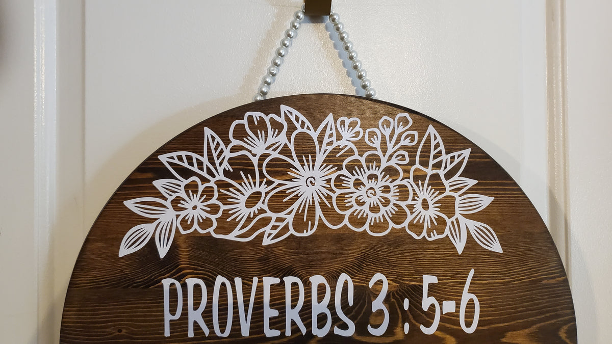 Floral Wood Round
