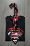 Superman logo with Tampa Bay Buccaneers logo.
