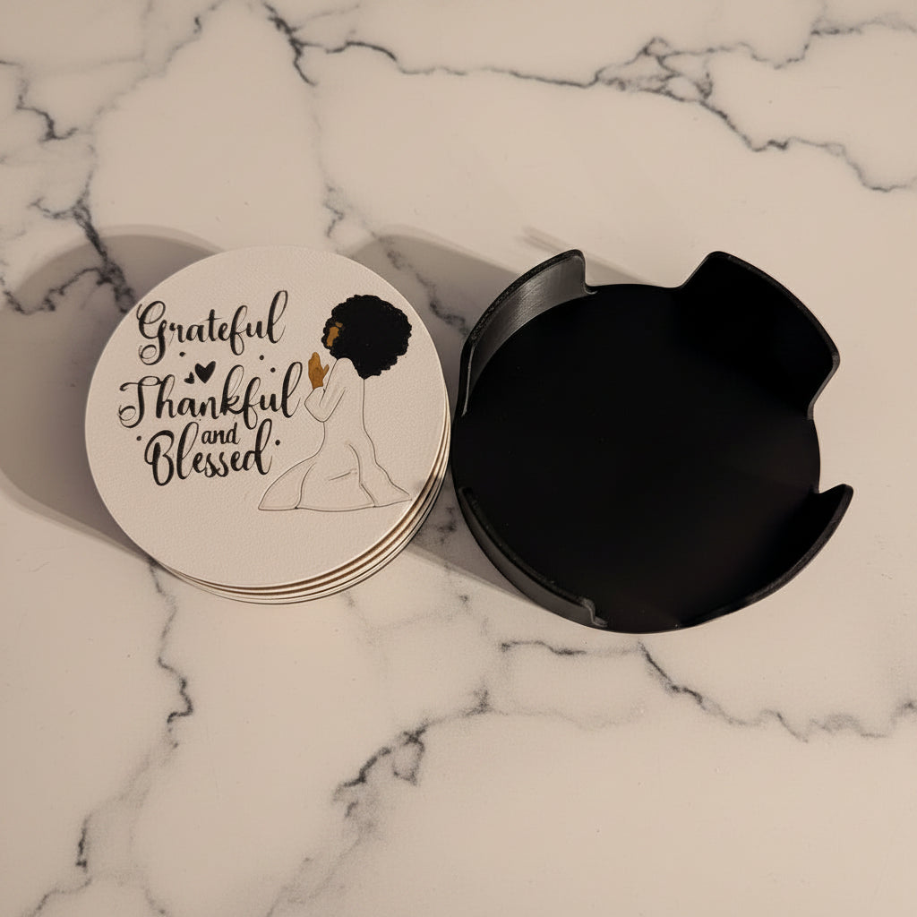 Set a 4 Coasters with design of Women