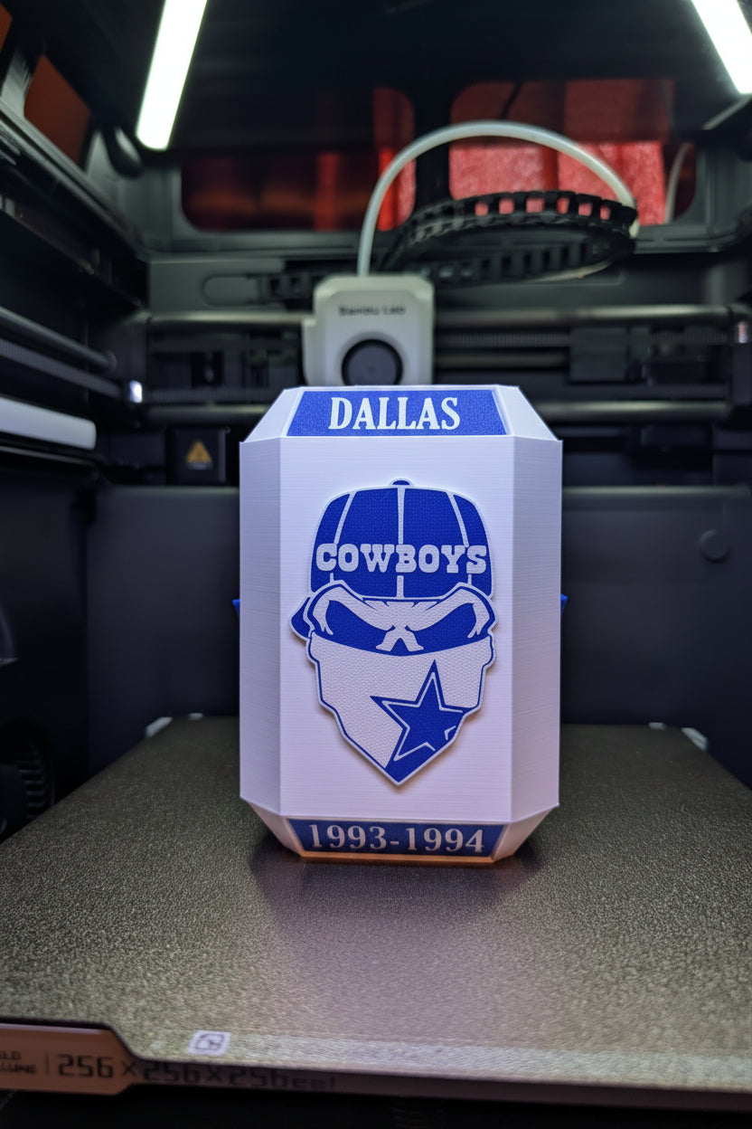 Dallas Cowboy Can Holder/Front view
