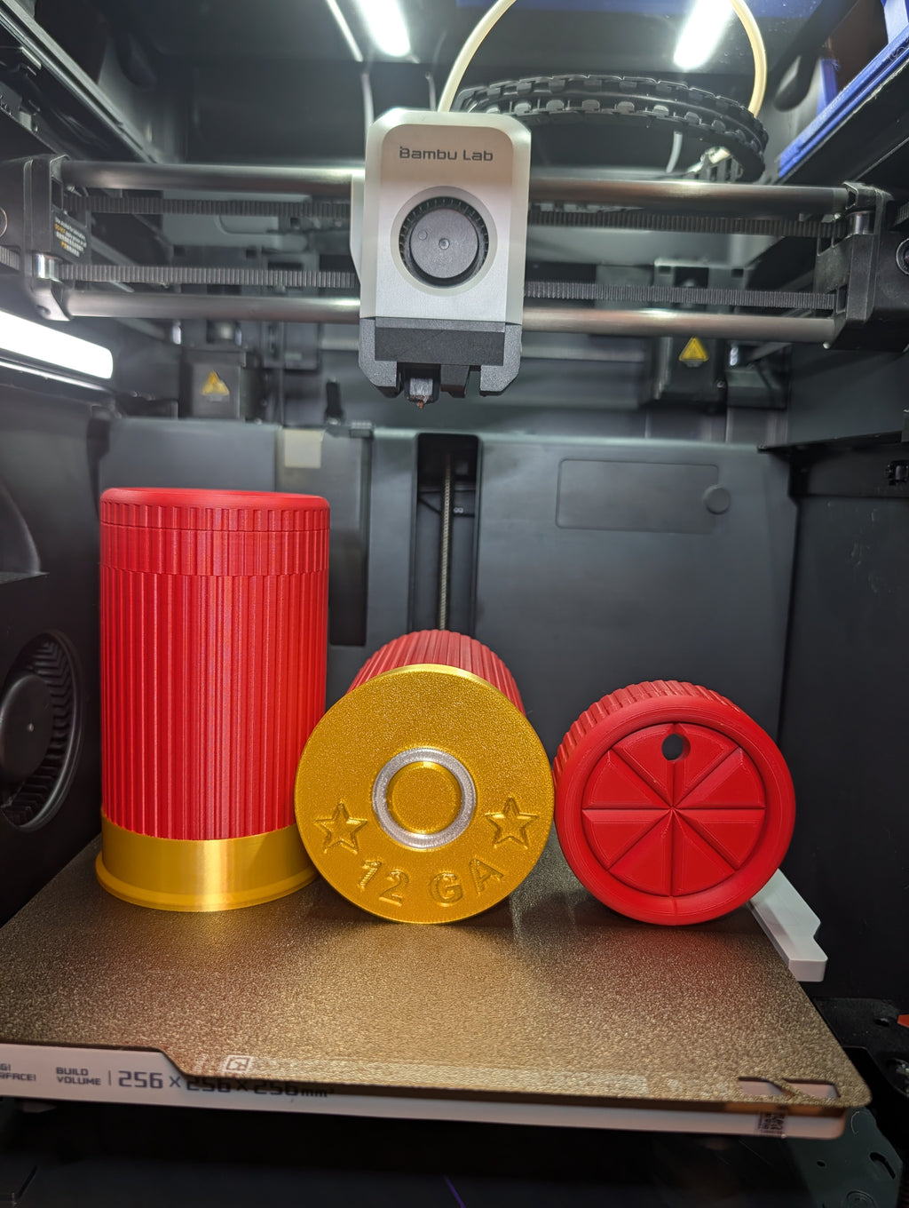 12 Gauge Shotgun Shell Can Holder/Bottom view and Top view