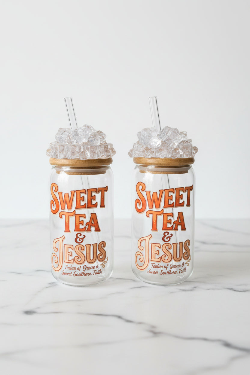 Glass Tumblers with Faux Ice Cube Topper