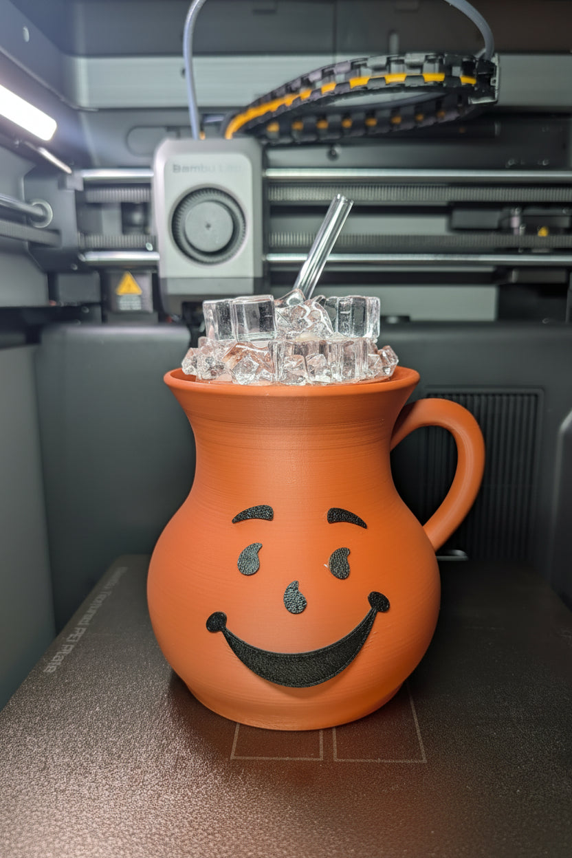 Can Holder with faux Ice cube topper