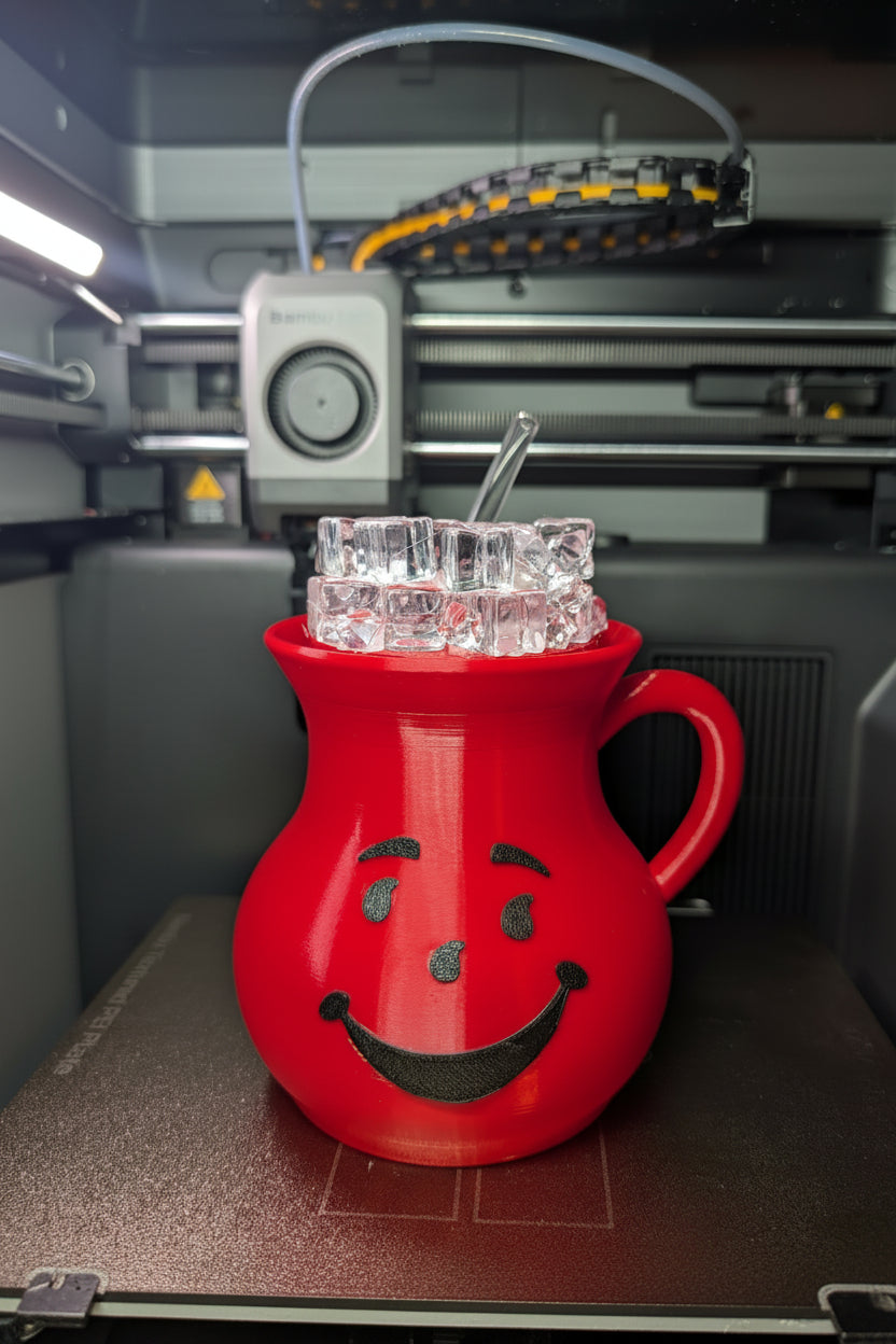 Can Holder with faux Ice Cube topper