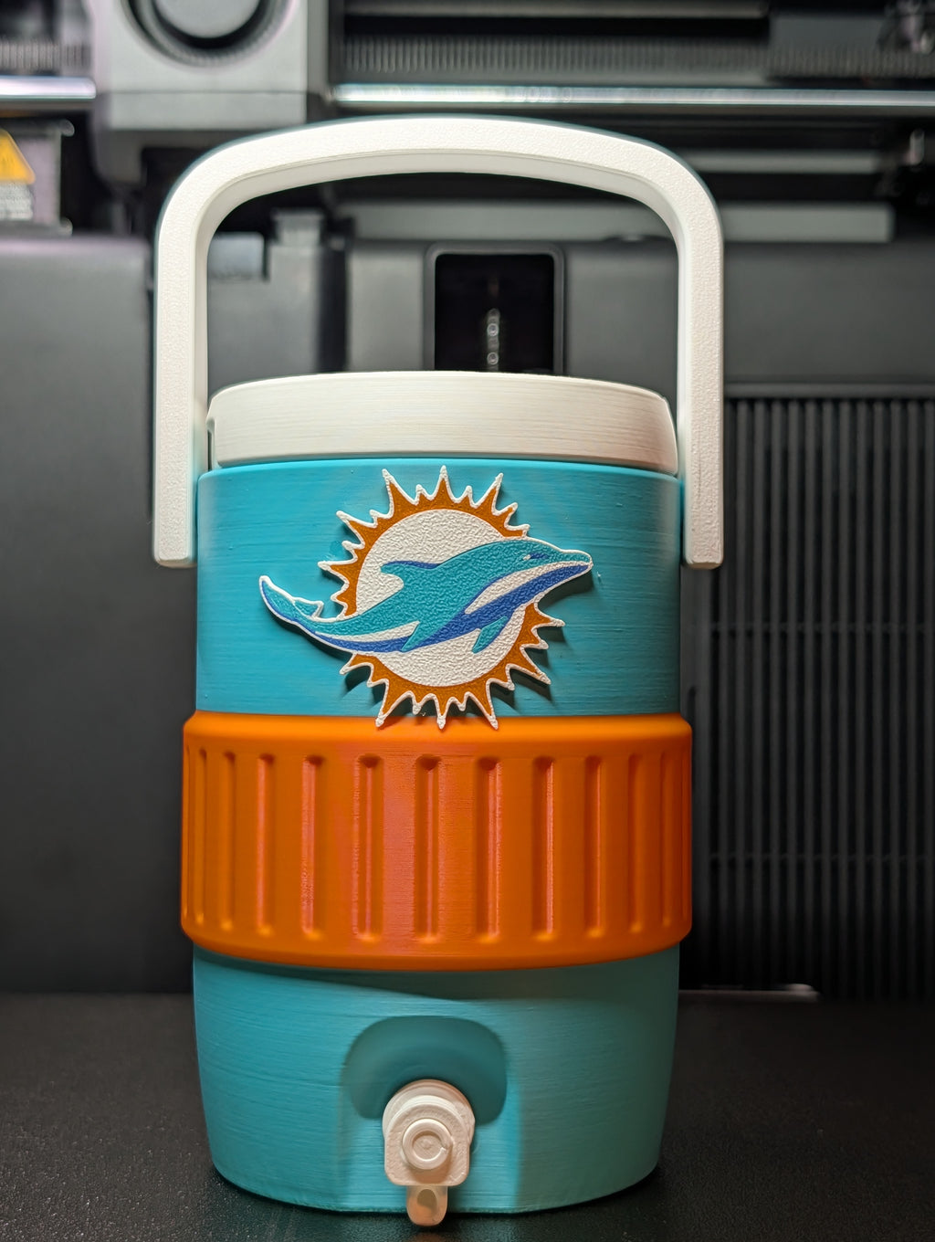 Custom Miami Dolphins 3D Printed Can Holder